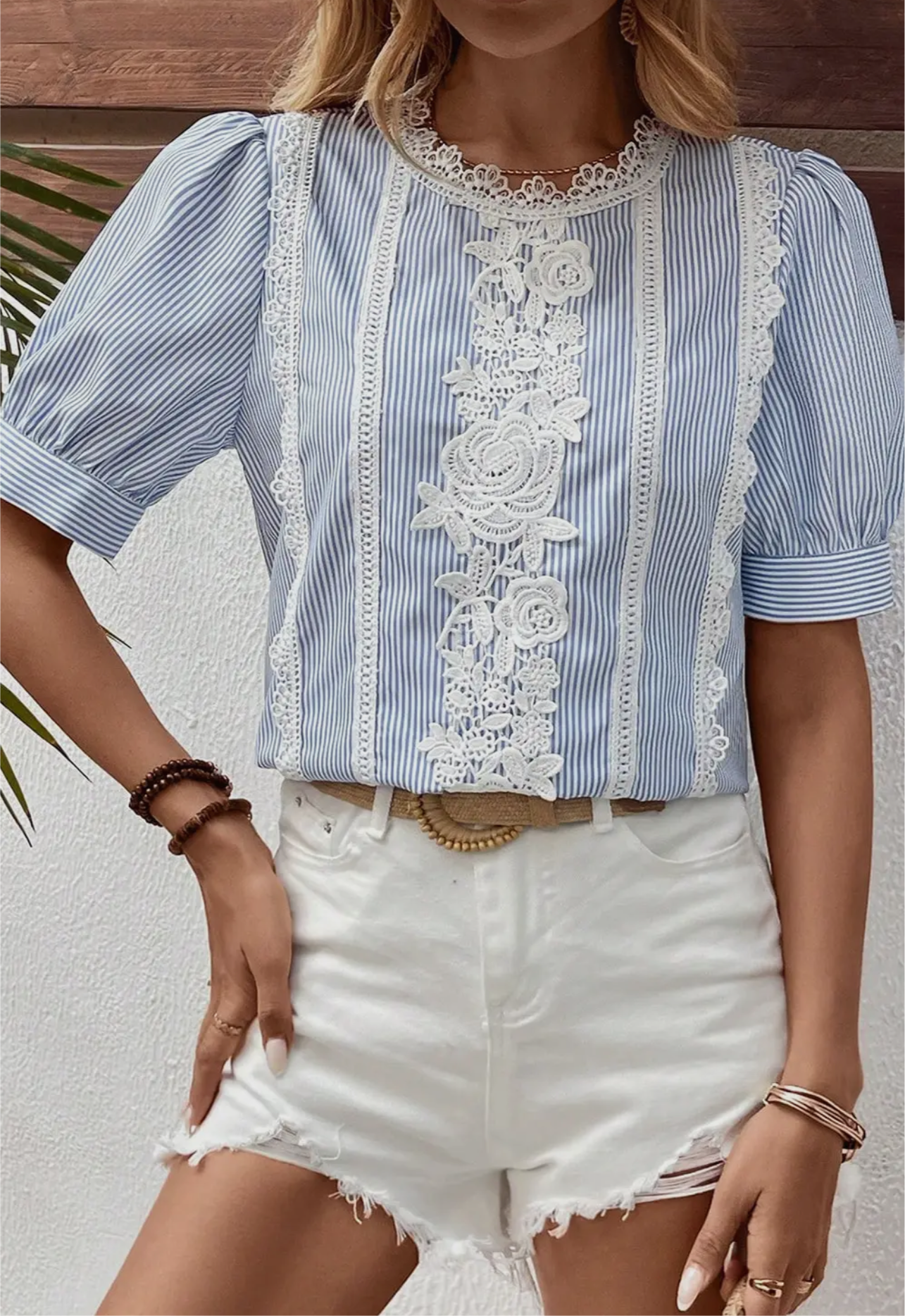 Lady in Lace Blouse