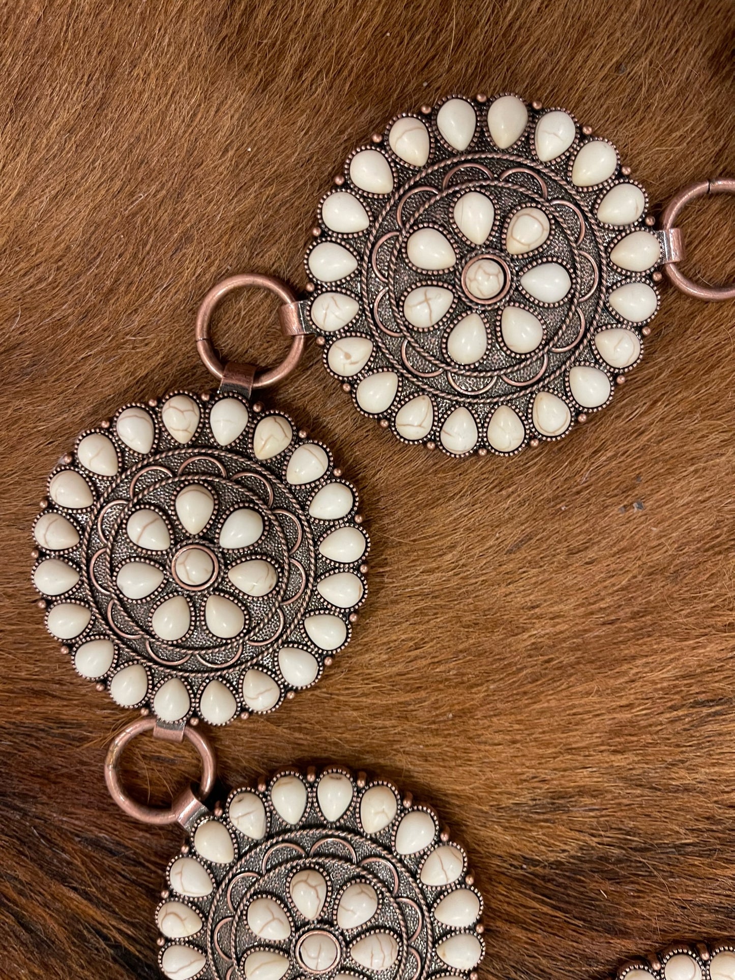 Cream Concho Belt