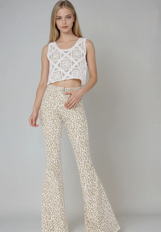 Leopard Bell Bottoms