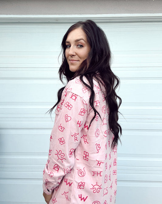 Branded Corduroy Shacket