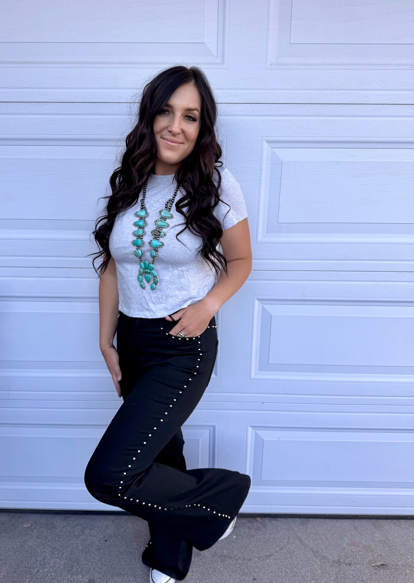 Black Studded Jeans