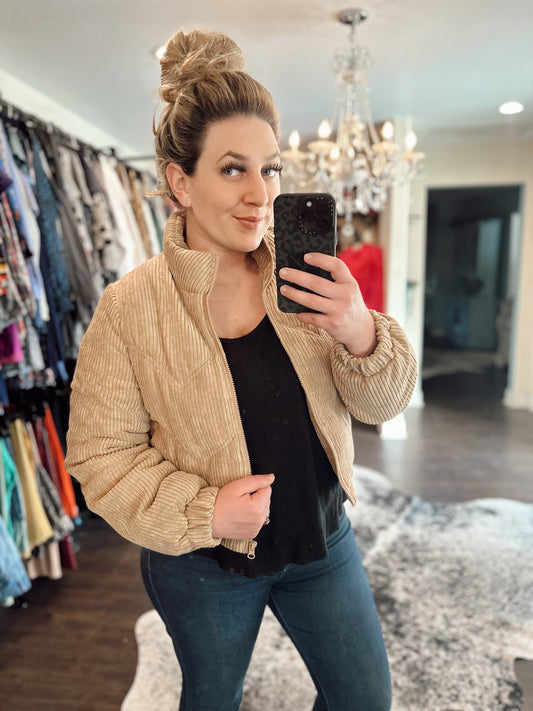 Totally Taupe Puffer Jacket