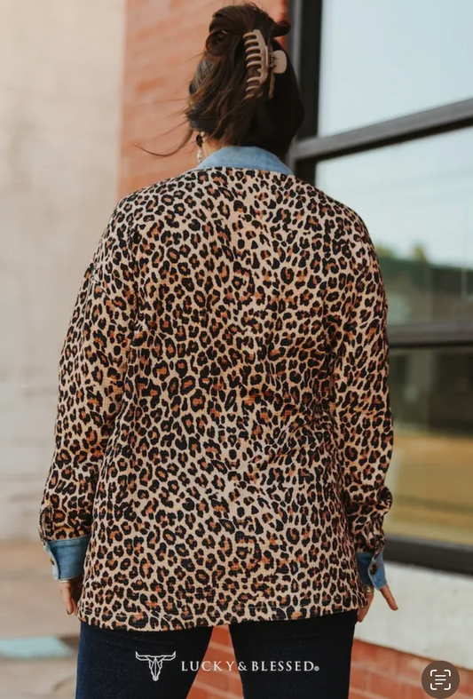 Denim & Leopard Shacket