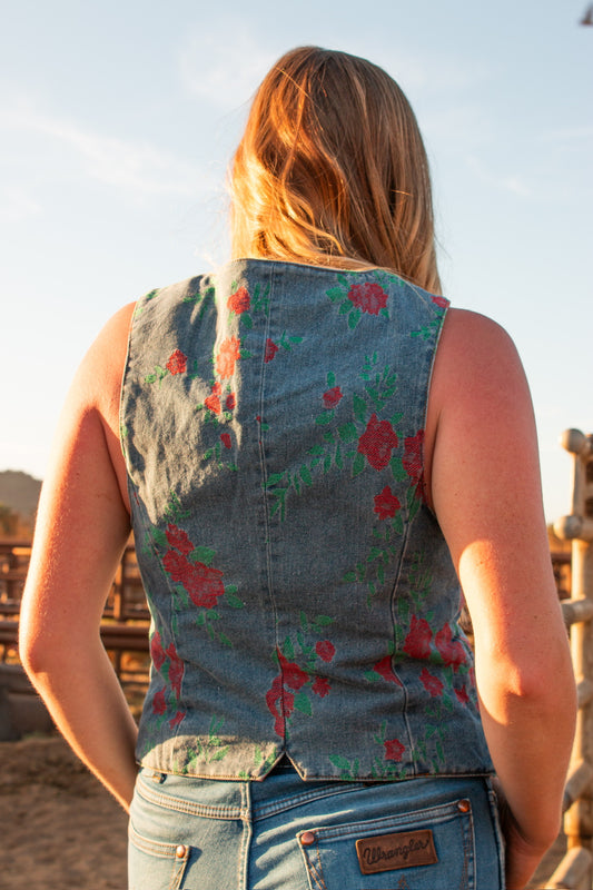 Denim & Roses Vest
