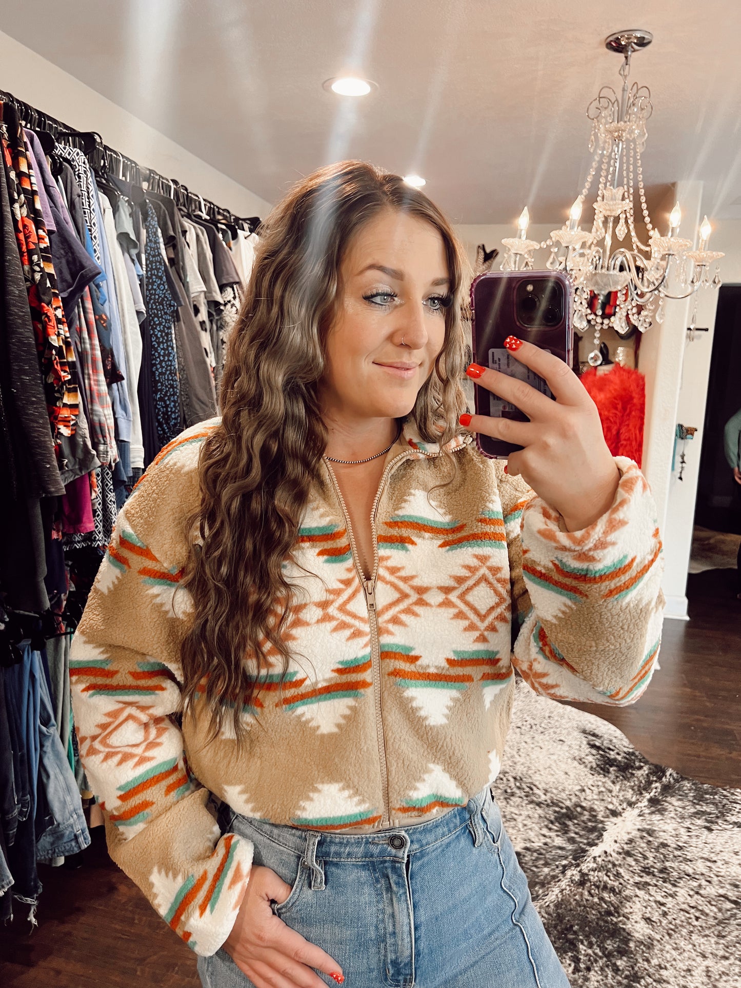 Aztec Cropped Jacket