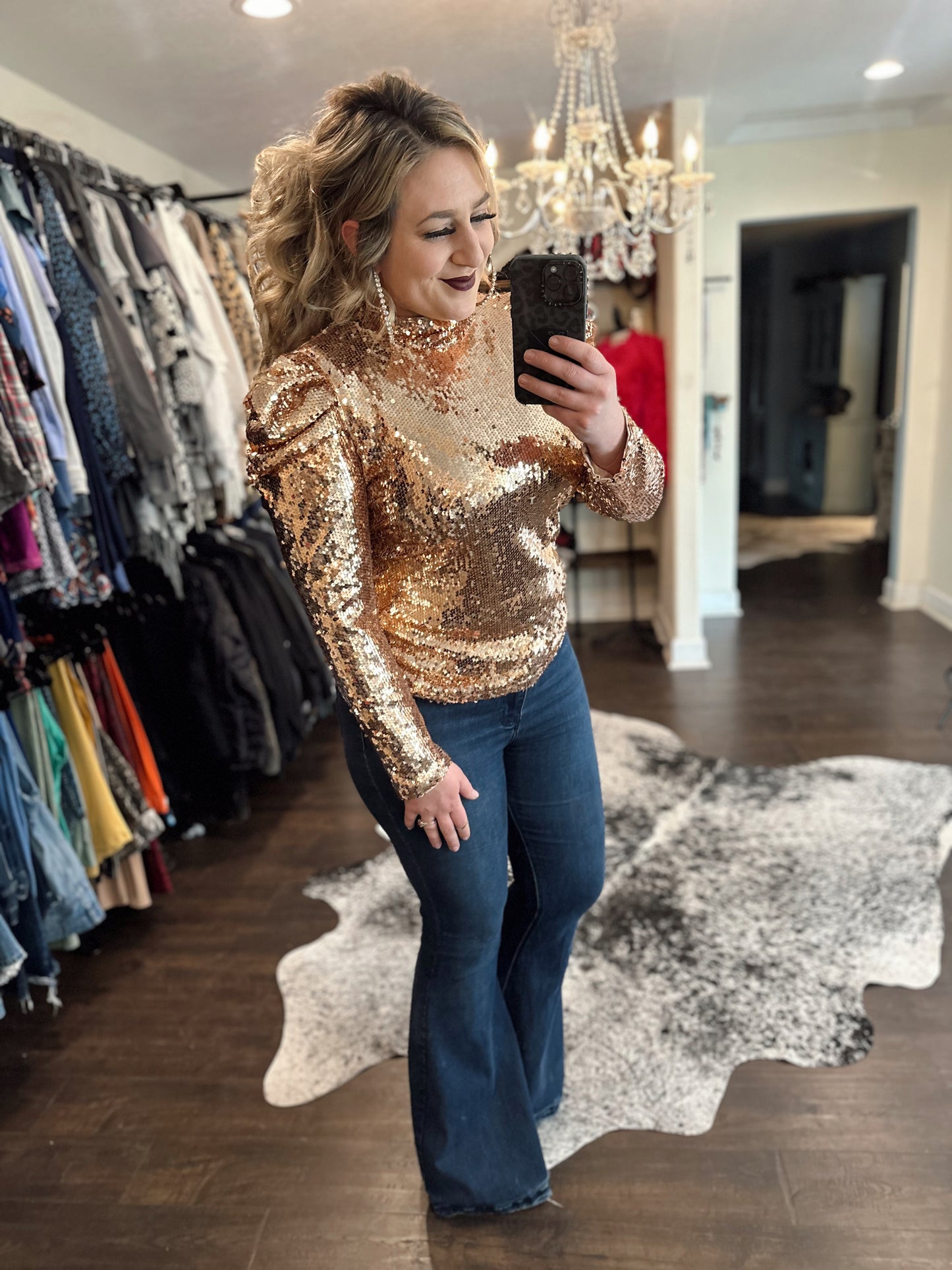 Champagne& Sequins Top