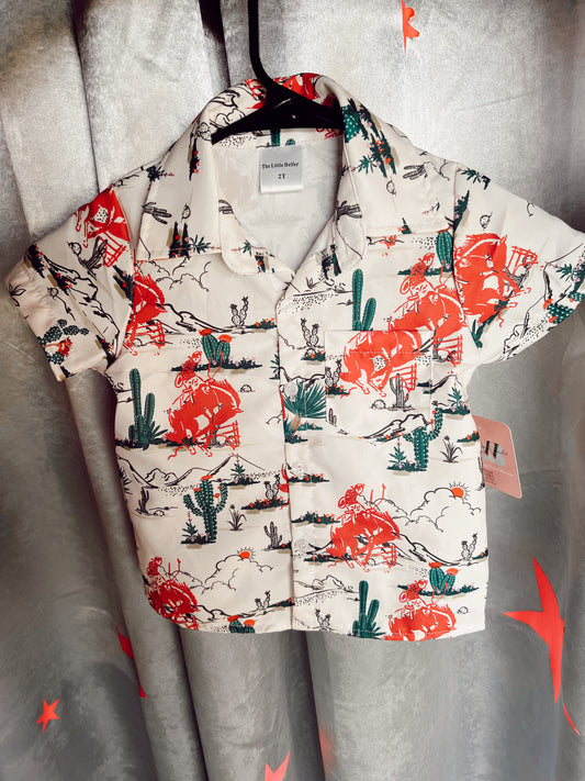 Boys Bucking Button Up - WanderingWildShop.com