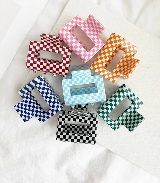 Checkered Hair Clip