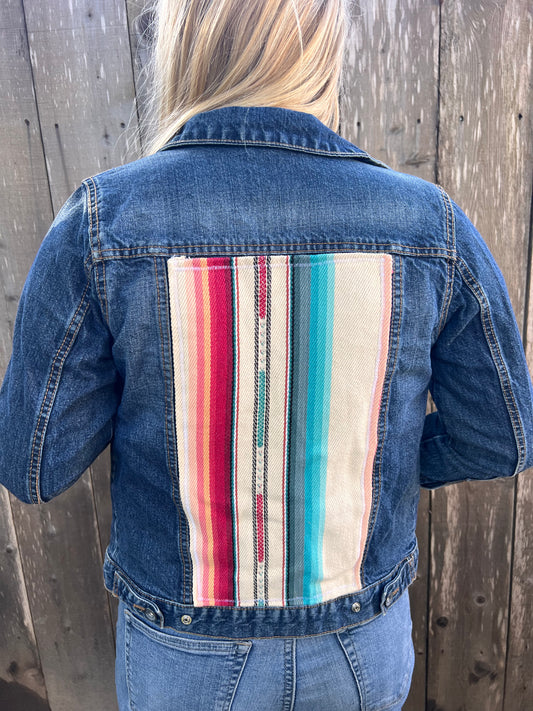 Serape Jean Jacket - WanderingWildShop.com