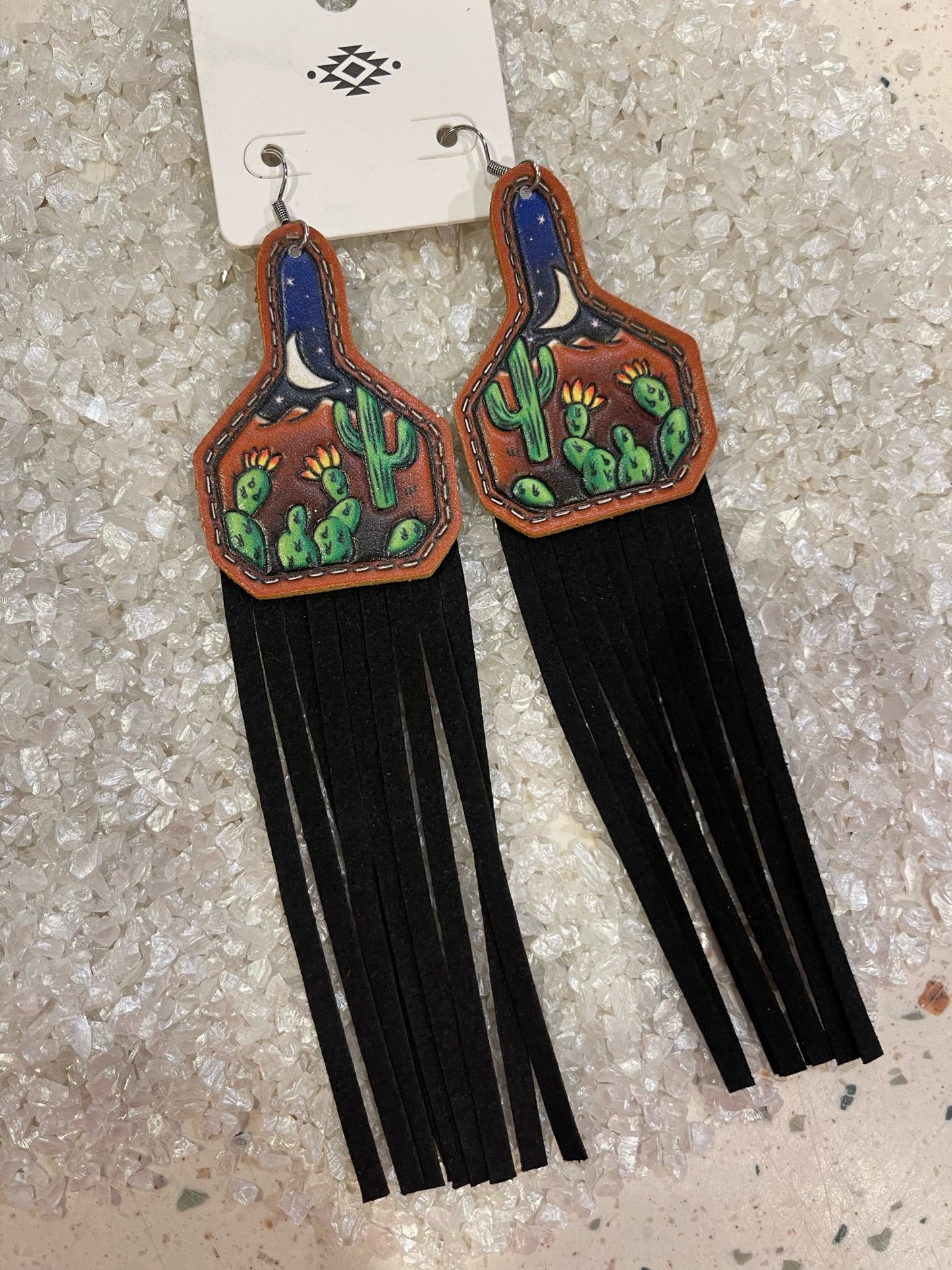 Black Fringe Earrings