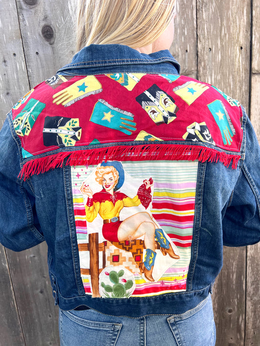 Pinup Cowgirl Jean Jacket - WanderingWildShop.com