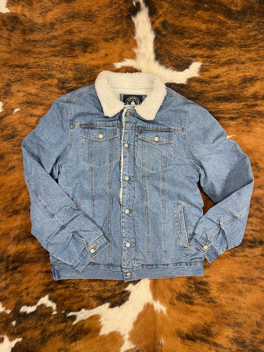 Denim Sherpa Lined Jacket